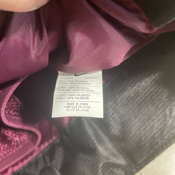 Nike Bag Womens Purple Black Training Purse Fitness Gym Tote Polyester EUC - Picture 5 of 5